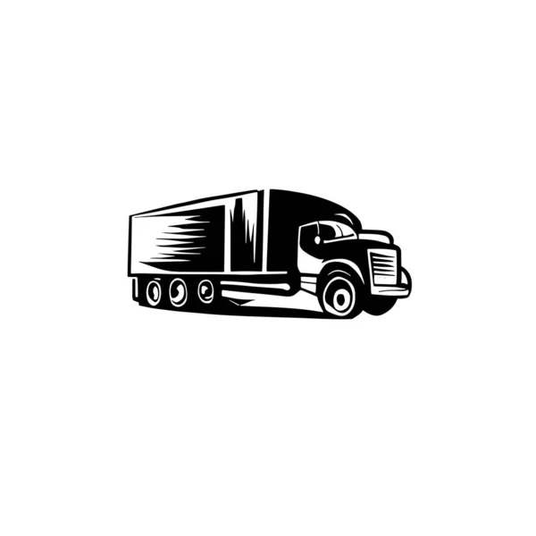 Truck Logo White Screen — Stock Vector