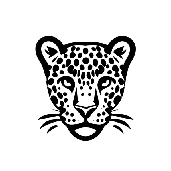 Jaguárové Logo Ilustrace Bílém Pozadí — Stockový vektor