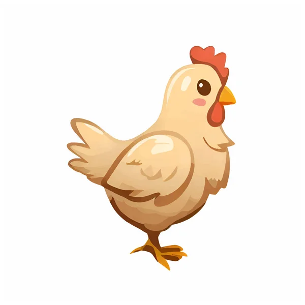 Chicken Illustration White Background — Stock Vector