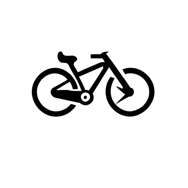 Illustration Logo Vélo Noir Sur Fond Blanc — Image vectorielle