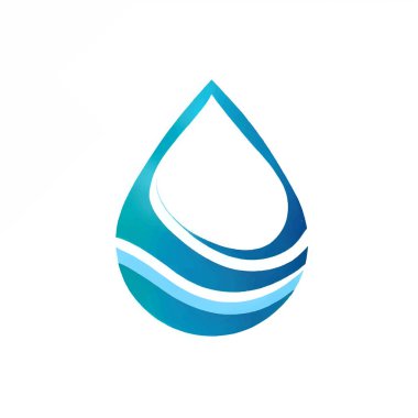 beyaz ekran su bırakma logosu illüstrasyonu