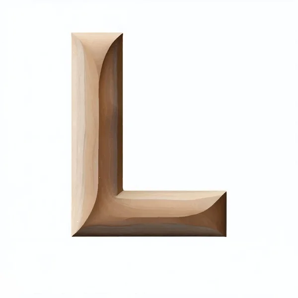 大写字母L Wood — 图库矢量图片