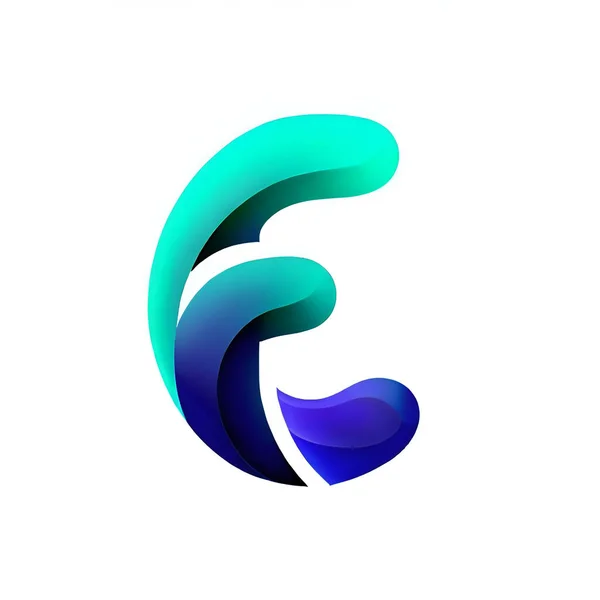 白い背景の文字Eのロゴイラスト — ストックベクタ
