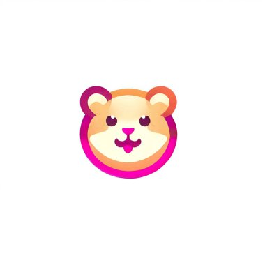 Beyaz ekranda pembe hamster logosu