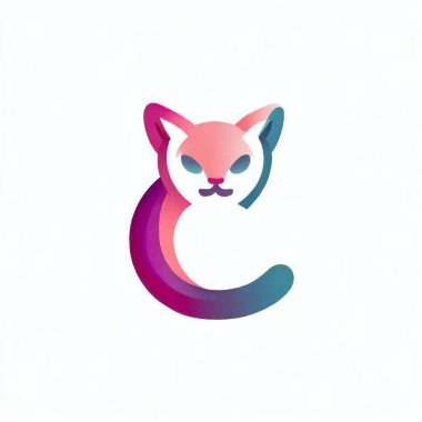 kedi logosu renkli resimleme