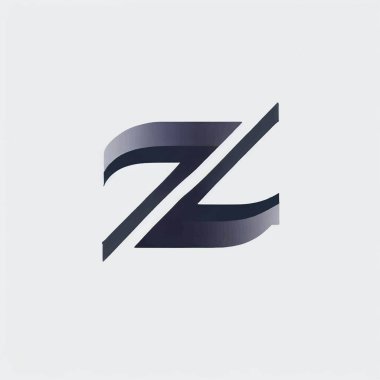 Beyaz arkaplanda z harfinin logo çizimi