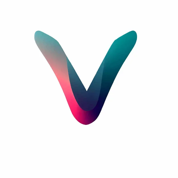 Logo Illustration Letter White Background — Stock Vector