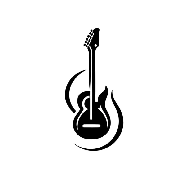 Gitar Logosu Illüstrasyonuname — Stok Vektör