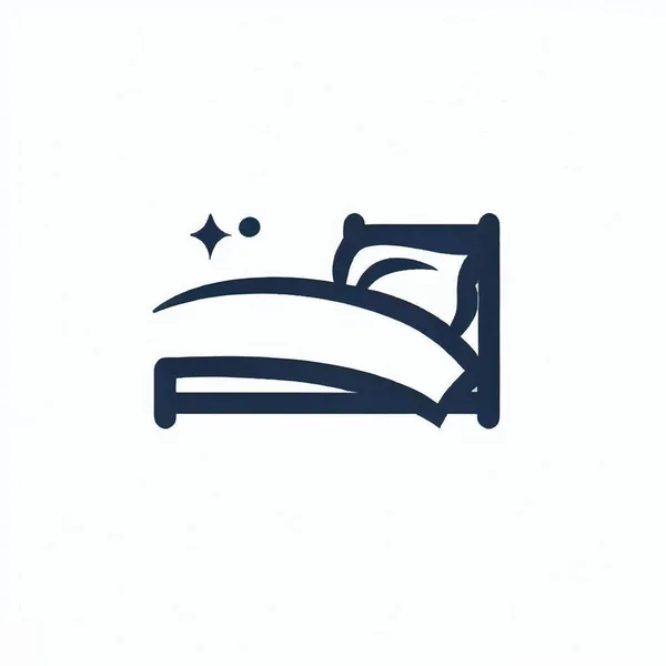 Иллюстрация Логотипа Кровати Синим Цветом — стоковый вектор