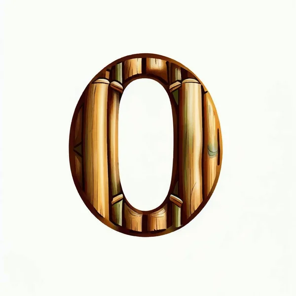 Bambu Bokstav Logotyp Ikon Vit Bakgrund — Stock vektor