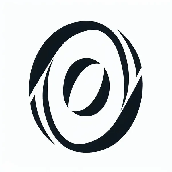 Logo Ilustración Letra Sobre Fondo Blanco — Vector de stock