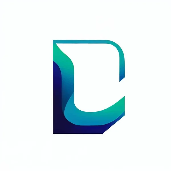Λογότυπο Εικονογράφηση Του Γράμματος Λευκό Φόντο — Διανυσματικό Αρχείο