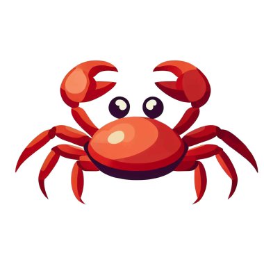 Beyaz tuval üzerinde yengeç karikatürü çizimi