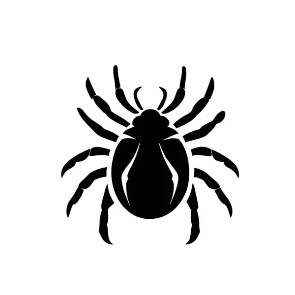Stock vector beetle icon in black color