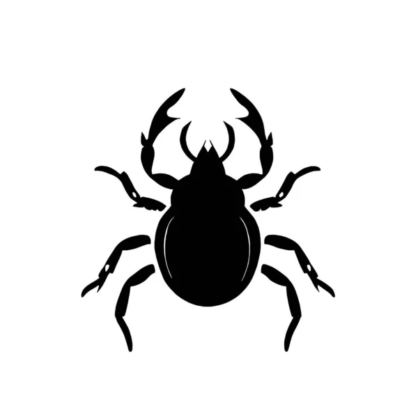Käfersymbol Schwarzer Farbe — Stockvektor