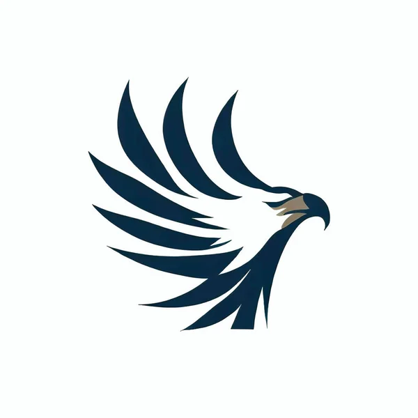 Eagle Logo White Screen — Stock Vector
