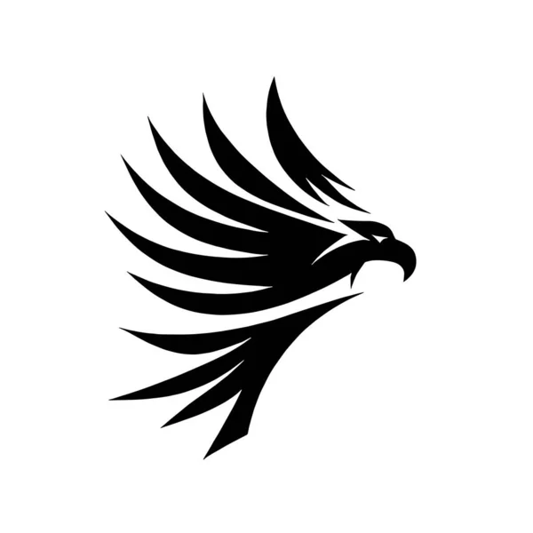 Icône Aigle Sur Écran Blanc — Image vectorielle