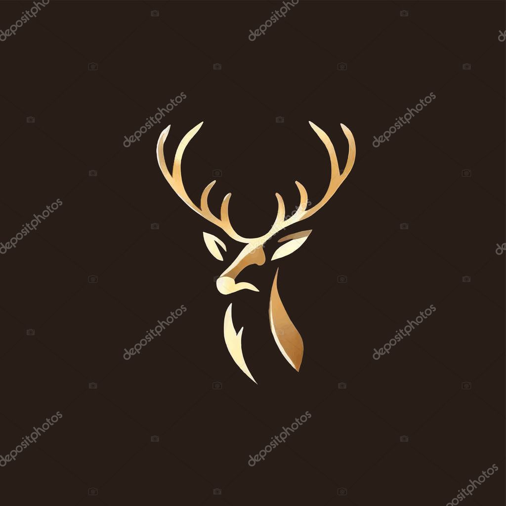Deer logo on a white screen