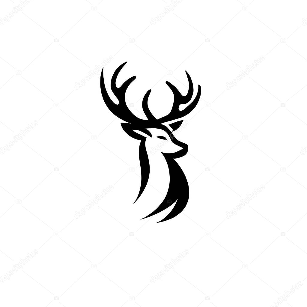 Deer icon on a white canvas