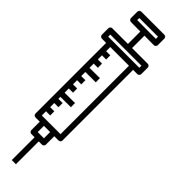 Шприц Медицинский Инструмент Состоящий Бочки Плунжера Иглы Используемой Введения Вывода — стоковый вектор