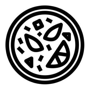 Dilimlenmiş turunçgil meyvesi ikonu, turuncu veya limon gibi yuvarlak bir turunçgil dilimini betimler..