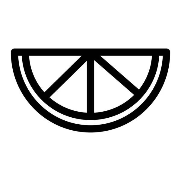 Ikona Owoców Cytrusowych Plasterkach Przedstawia Okrągły Plaster Owoców Cytrusowych Takich — Wektor stockowy
