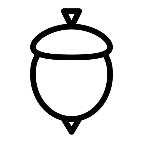 Ikona Żołędzi Reprezentuje Nasiona Dębu Charakteryzujące Się Charakterystycznym Kształtem Nakrętką — Wektor stockowy
