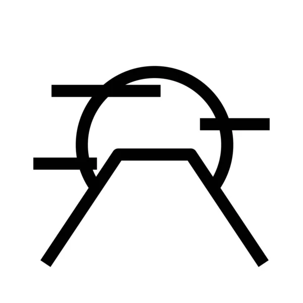 Ікона Захід Сонця Гірська Ікона Захоплюючим Символом Зображує Величний Гірський — стоковий вектор
