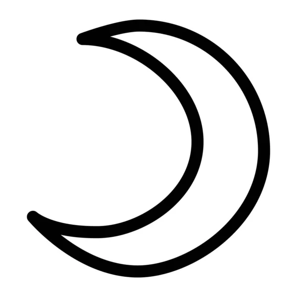 Ікона Місяця Захоплює Спокійну Містичну Красу Супутника Землі Його Півмісяцем — стоковий вектор