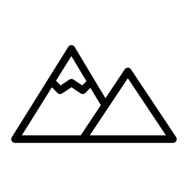 Icône Montagne Met Valeur Pic Majestueux Montant Dans Ciel Incarnant — Image vectorielle