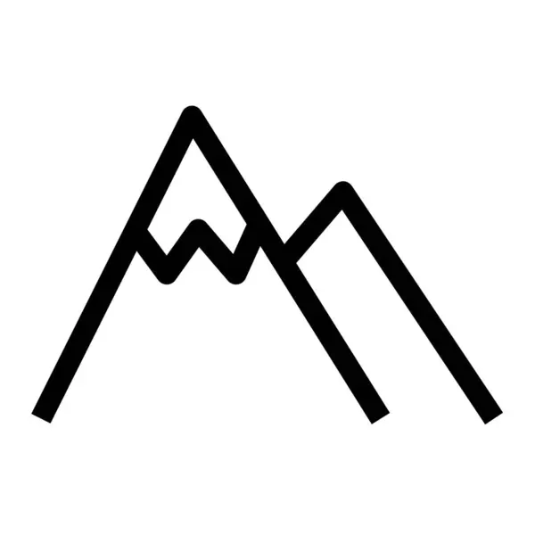 Montaña Alrededor Del Icono Del Mundo Representa Una Representación Estilizada — Archivo Imágenes Vectoriales