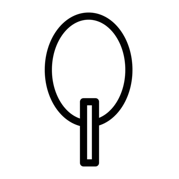 Icona Dell Albero Ovale Raffigura Albero Con Una Caratteristica Corona — Vettoriale Stock