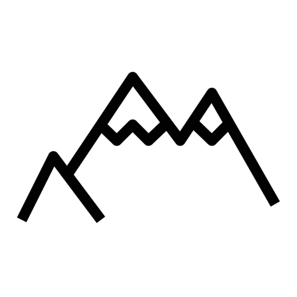 Icono Montaña Múltiples Picos Muestra Una Impresionante Cadena Montañosa Con — Archivo Imágenes Vectoriales