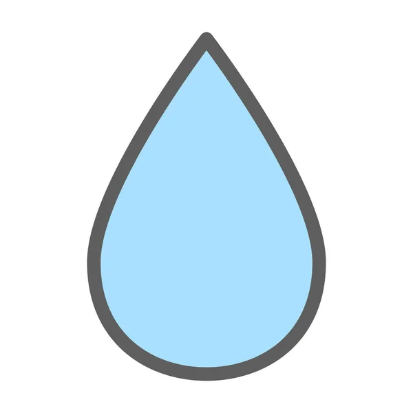 Ikona Kropli Jest Niewielką Graficzną Reprezentacją Kropelki Wody Jest Często — Wektor stockowy