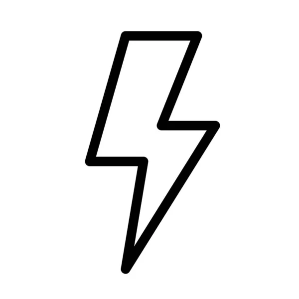 闪电图标描绘了一个典型的闪电画像 它象征着能量 动力和闪电的自然现象 通常与电 速度有关 — 图库矢量图片