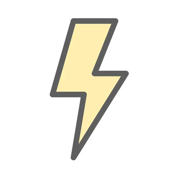 Icona Del Fulmine Raffigura Una Rappresentazione Stilizzata Fulmine Simboleggia Energia — Vettoriale Stock