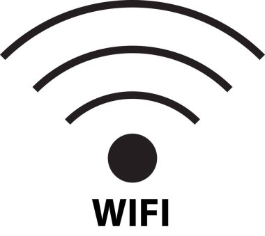 Kablosuz. Web simgesi basit tasarım