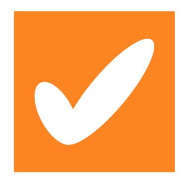 Onay işareti düz vektör simgesi