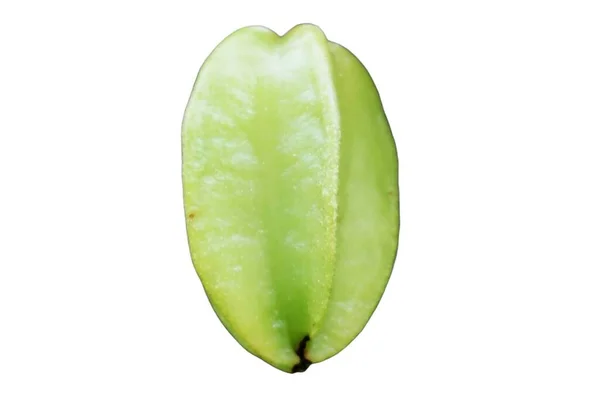 Mela Stella Verde Isolata Sfondo Bianco — Foto Stock