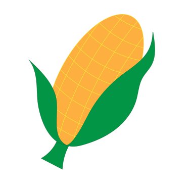 Mısır düzlüğü ikonu. sebze sembolü. vektör illüstrasyonu