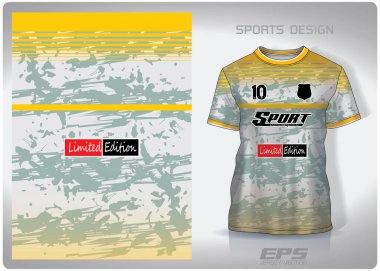Desen tasarımı, illüstrasyon, spor tişörtü için tekstil arka planı, futbol kulübü için futbol forması modeli. tutarlı ön görünüm