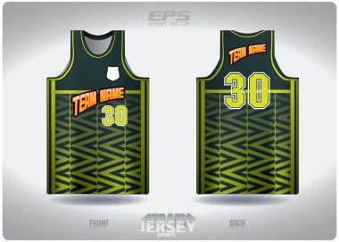 EPS forması spor gömlek vektörü. Limon yeşili dalgalı desen tasarımı, illüstrasyon, basketbol tişörtü için tekstil arka planı, basketbol tişörtü, basketbol forması.