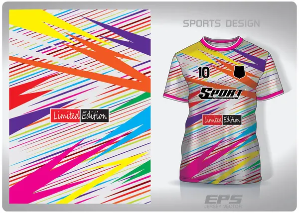 stock vector Vector sports shirt background image.Rainbow light shines pattern design, illustration, textile background for sports t-shirt, football jersey shirt