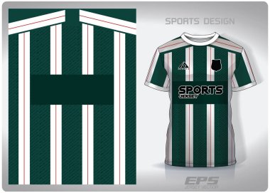 Vektör spor gömlek arka plan görüntüsü. Yeşil çizgili araba lastiği deseni tasarımı, illüstrasyon, spor tişörtü için tekstil arka planı, futbol forması.