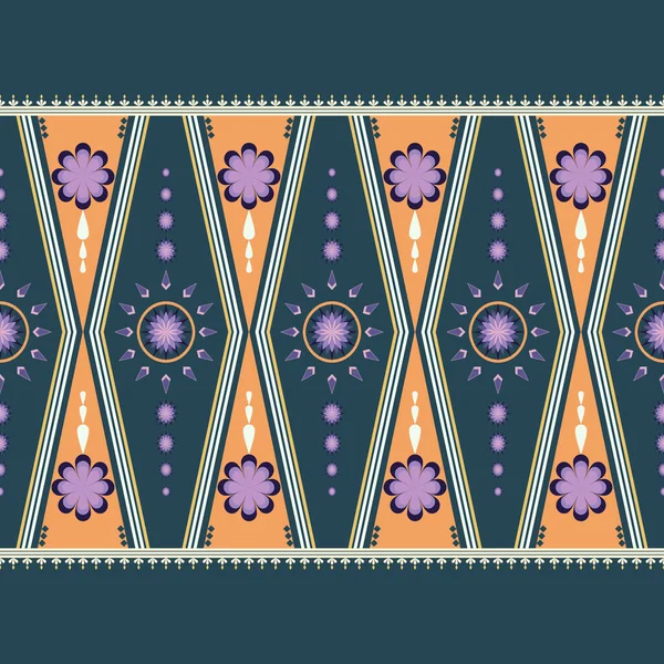 Геометрический Этнический Рисунок Азиатской Ткани Одежды Ткани Батика Трикотажа Вышивки — стоковое фото
