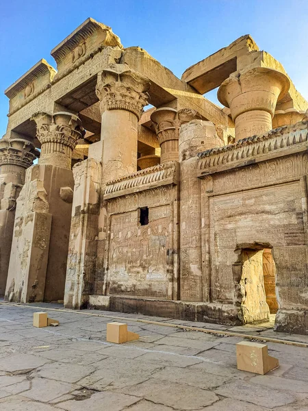 Kom Ombo Egito Vistas Templo Kom Ombo Longo Rio Nilo — Fotografia de Stock