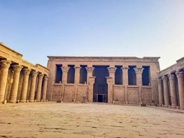 Edfu Est Site Temple Ptolémaïque Horus Une Ancienne Colonie Egypte — Photo