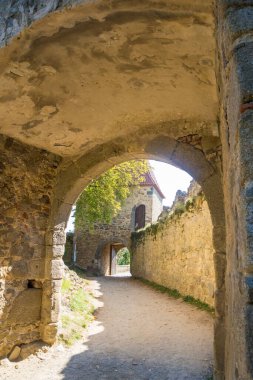 Zvikov Kalesi. Tarihsel Zvikov Kalesi 'nin görkemli manzarası, Çek mirasının asırlarca sergilendiği bir manzara. Yüksek kalite fotoğraf