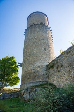 Zvikov Kalesi. Tarihsel Zvikov Kalesi 'nin görkemli manzarası, Çek mirasının asırlarca sergilendiği bir manzara. Yüksek kalite fotoğraf