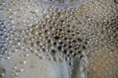 Yoğurt makinesinin ıslak cam kapağı. Evde yapılan makroda yoğurt yapılıyor. Yüksek kalite fotoğraf